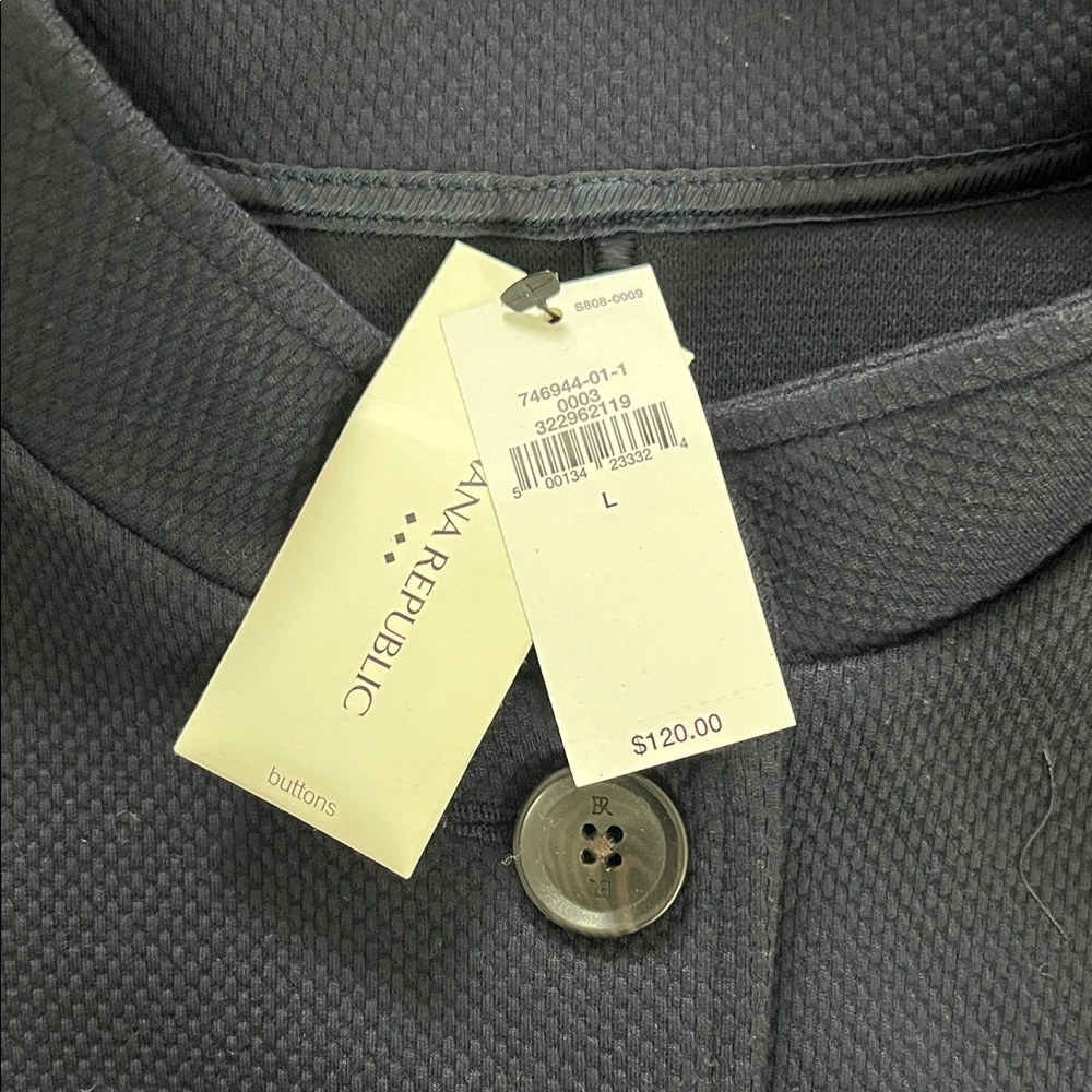 Banana Republic Women's Navy Band-Collar Blazer - Picture 3 of 7